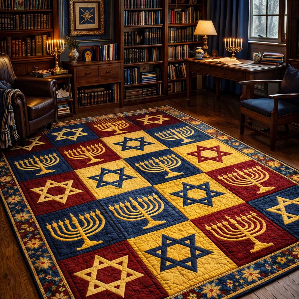 Scholars Menorah Room Area Rug - Non-Slip Washable 3D Print Rug for Living Room & BedroomTVC2108365