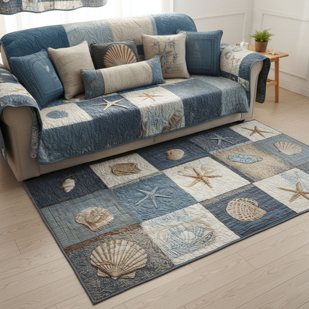 Seaside Peace Area Rug - Non-Slip Washable 3D Print Rug for Living Room & BedroomTVC2108271