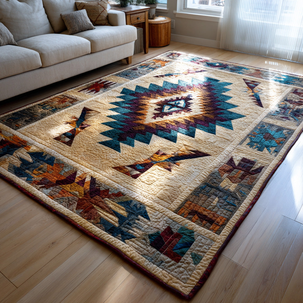 Sedona Geo Area Rug - Non-Slip Washable 3D Print Rug for Living Room & BedroomTVC2108252