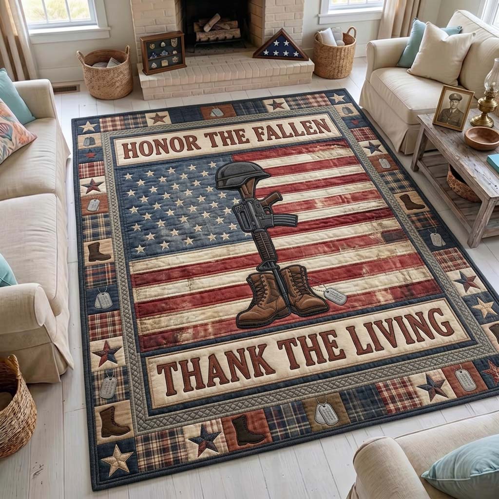 Service And Sacrifice Area Rug - Non-Slip Washable 3D Print Rug for Living Room & BedroomTVC2108365