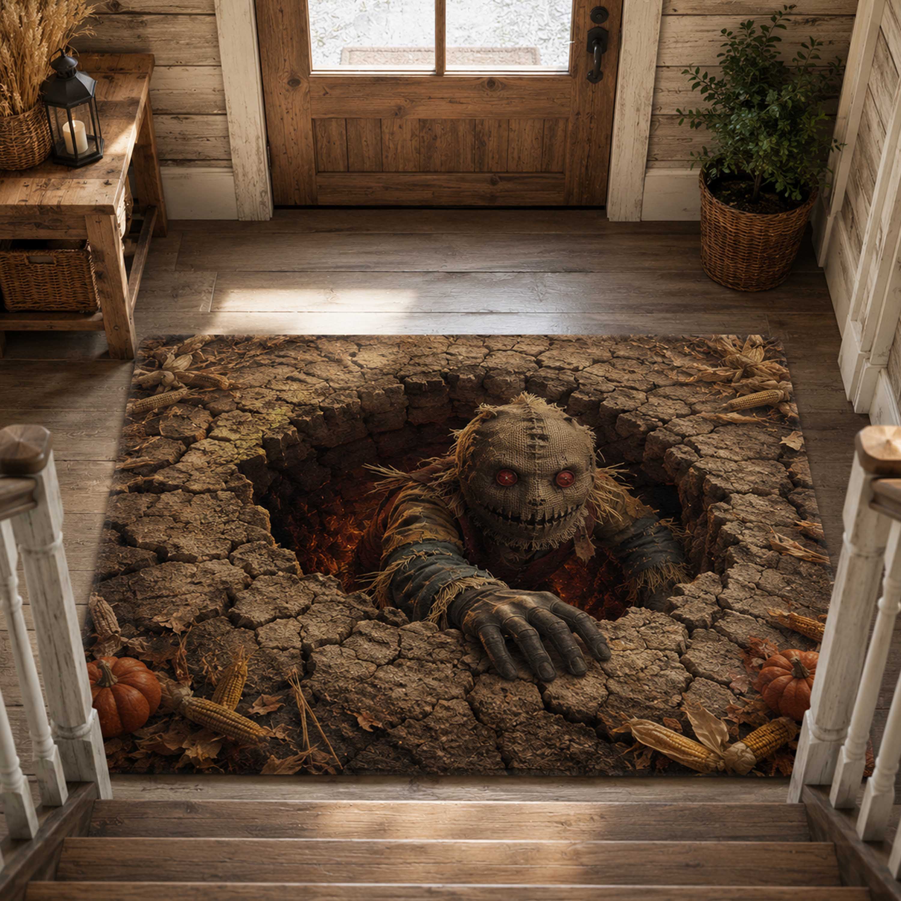 Shadow Crawl Area Rug - Non-Slip Washable 3D Print Rug for Living Room & BedroomTVC2108271