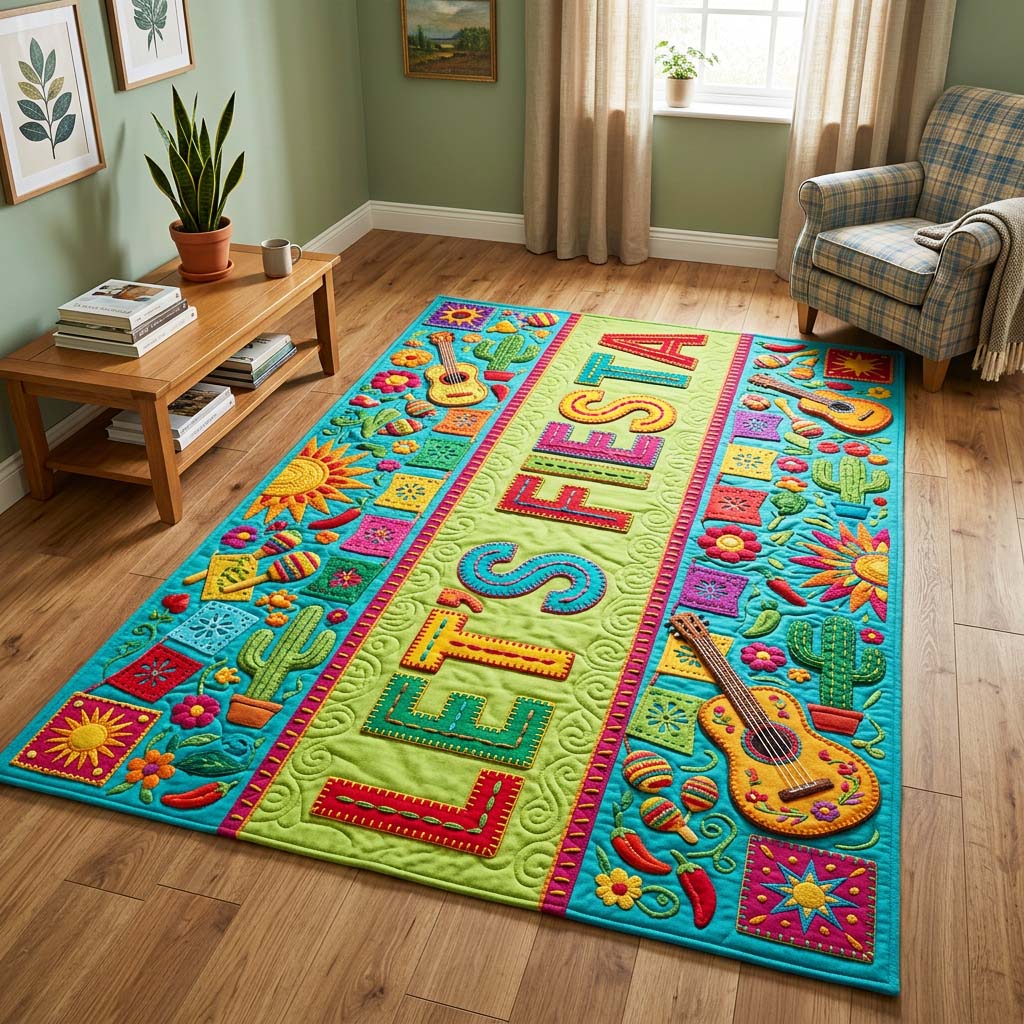 Siesta Fiesta Area Rug - Non-Slip Washable 3D Print Rug for Living Room & BedroomTVC2108394