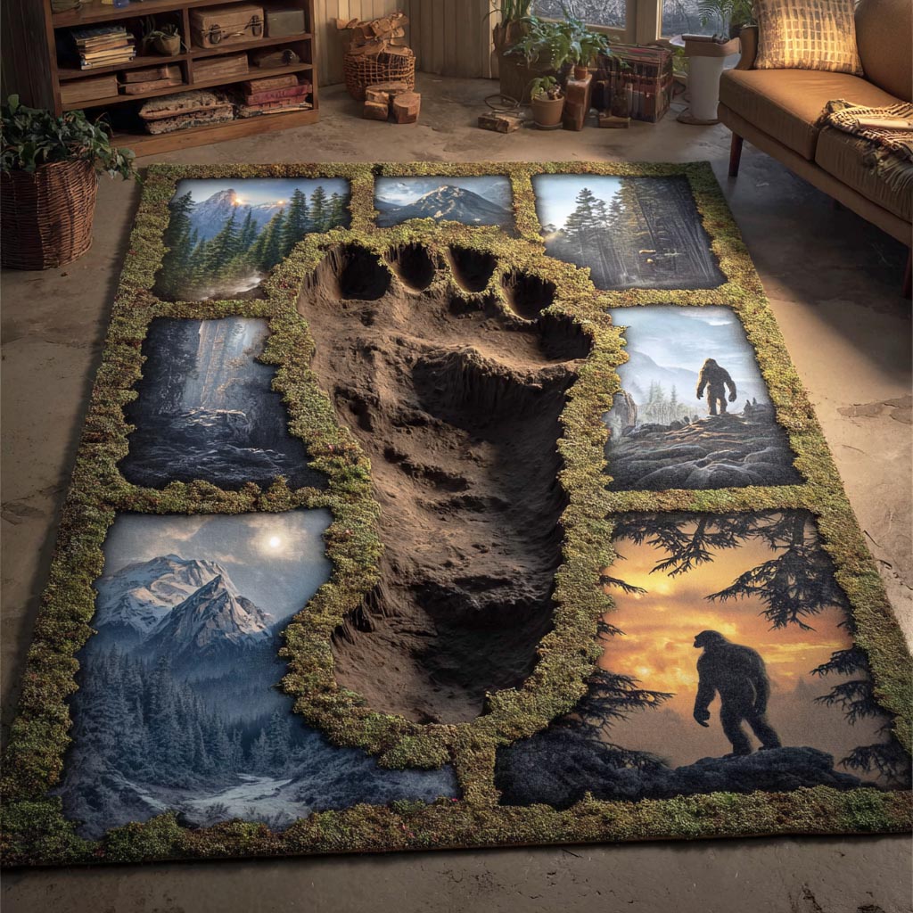 Silent Colossus Area Rug - Non-Slip Washable 3D Print Rug for Living Room & BedroomTVC2108270
