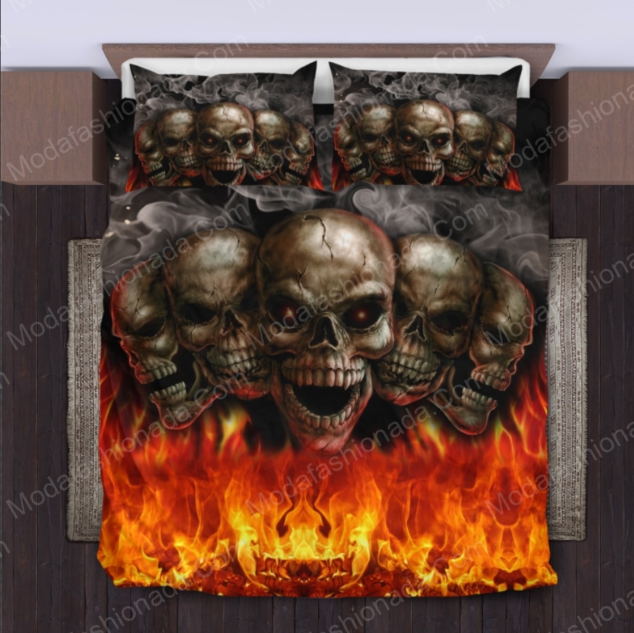 Skull In Fire Halloween Horror Nights Bedding Sets