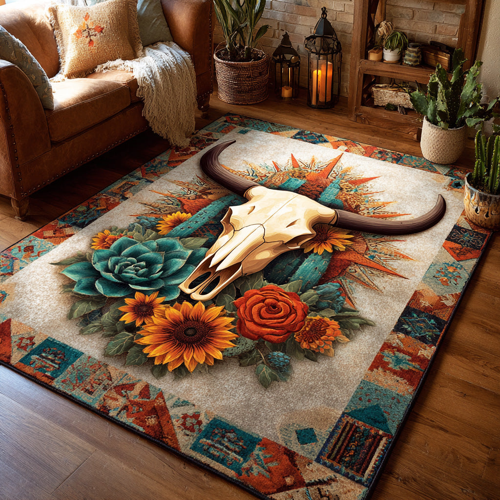 Skull Ridge Area Rug - Non-Slip Washable 3D Print Rug for Living Room & BedroomTVC2108251