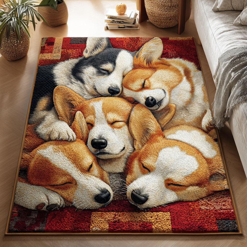 Sleepy Short Legs Area Rug - Non-Slip Washable 3D Print Rug for Living Room & BedroomTVC2108269