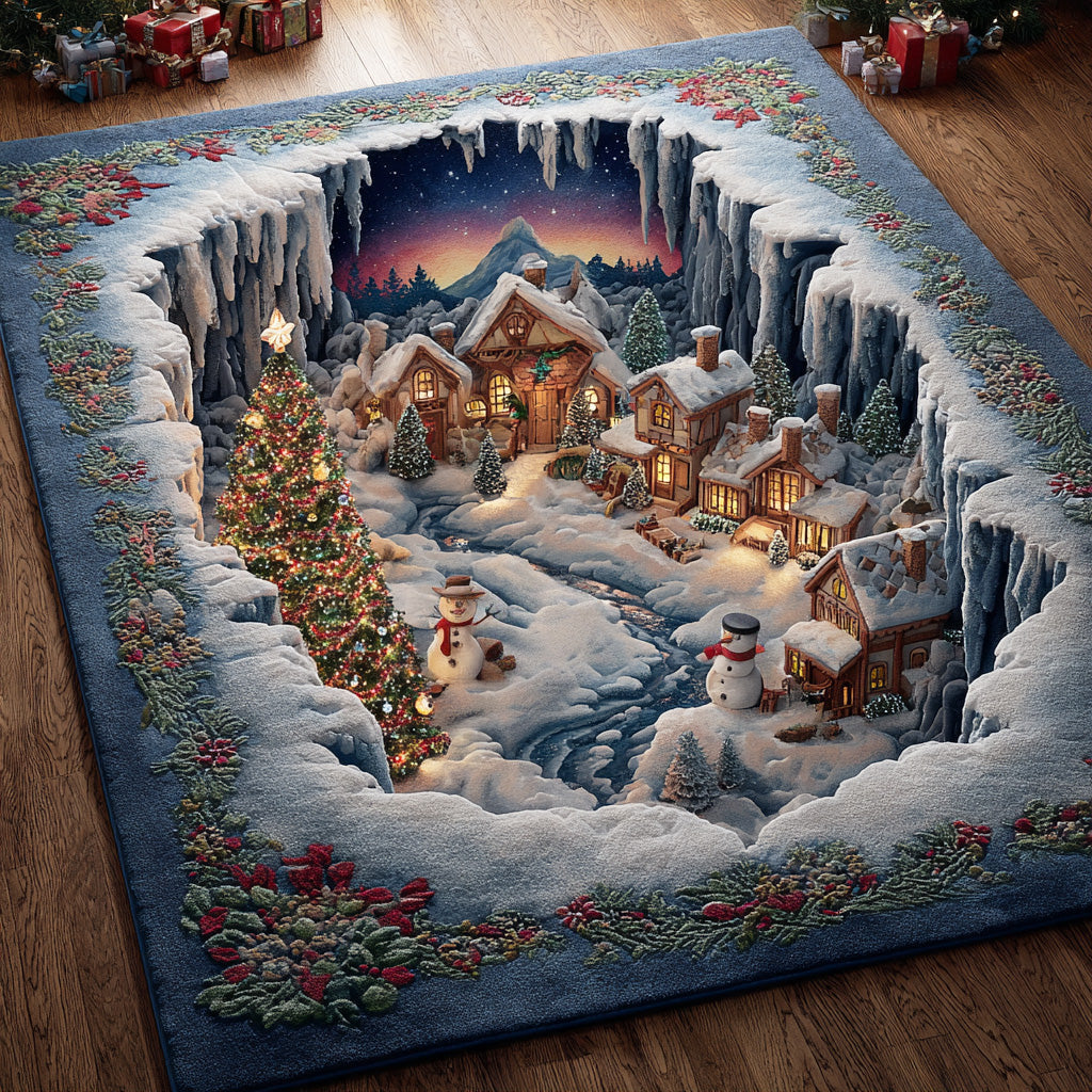 Snow Valley Area Rug - Non-Slip Washable 3D Print Rug for Living Room & BedroomTVC2108250