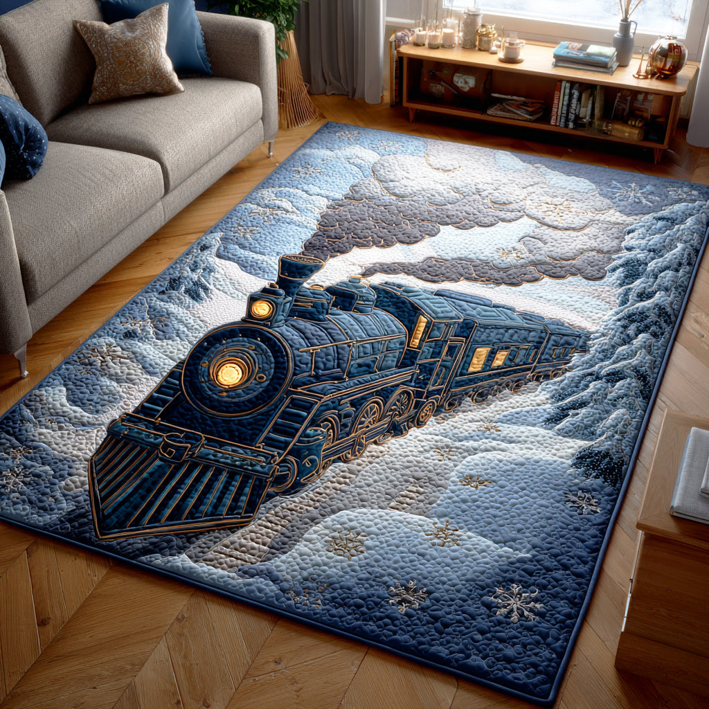 Snowbound Express Area Rug - Non-Slip Washable 3D Print Rug for Living Room & BedroomTVC2108250
