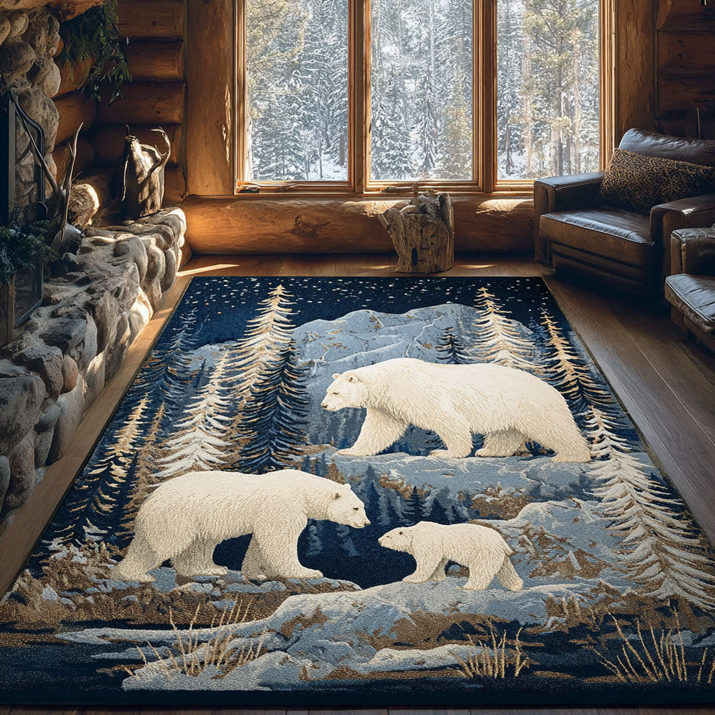 Snowbound Path Area Rug - Non-Slip Washable 3D Print Rug for Living Room & BedroomTVC2108269