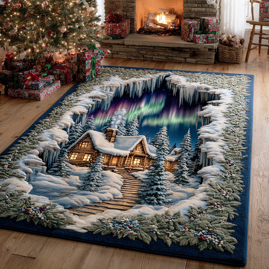 Snowcrest Woodland Trail Area Rug - Non-Slip Washable 3D Print Rug for Living Room & BedroomTVC2108250