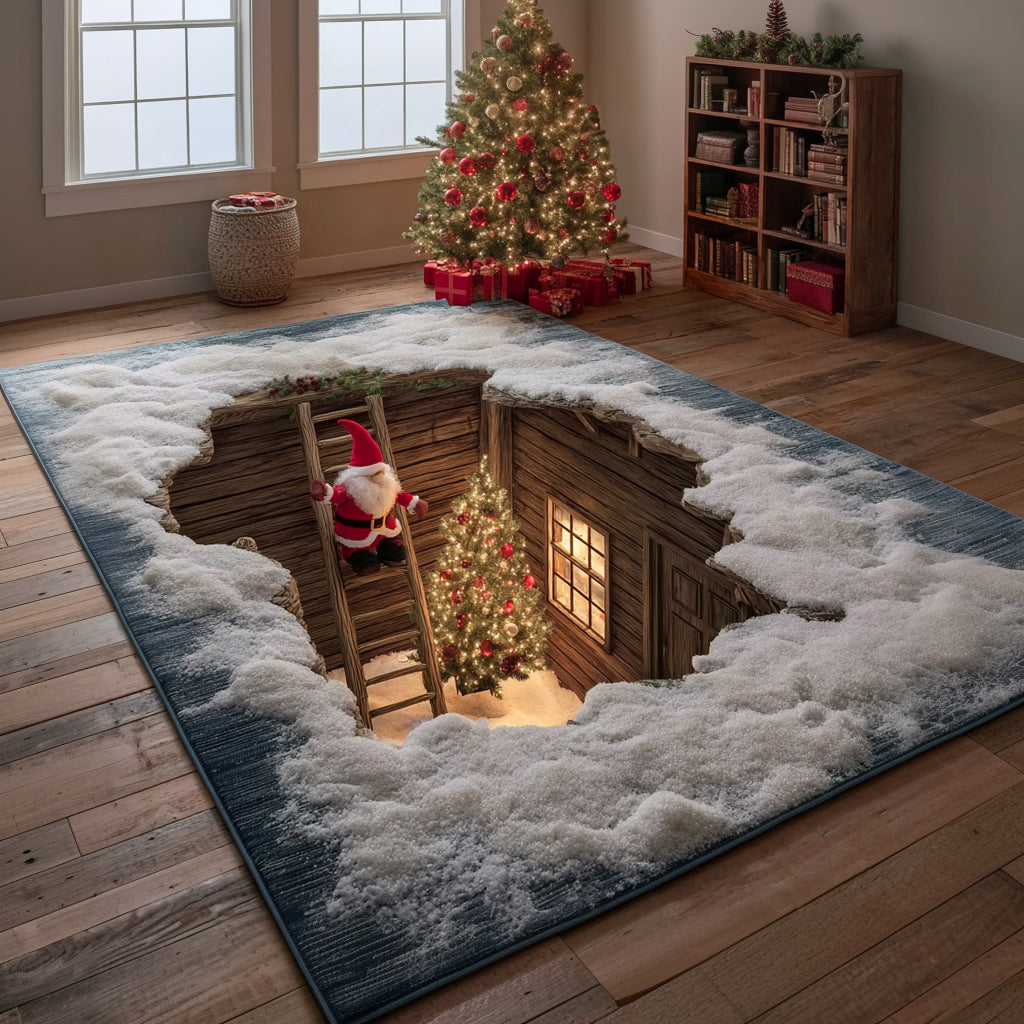 Snowfall Gnome Area Rug - Non-Slip Washable 3D Print Rug for Living Room & BedroomTVC2108269