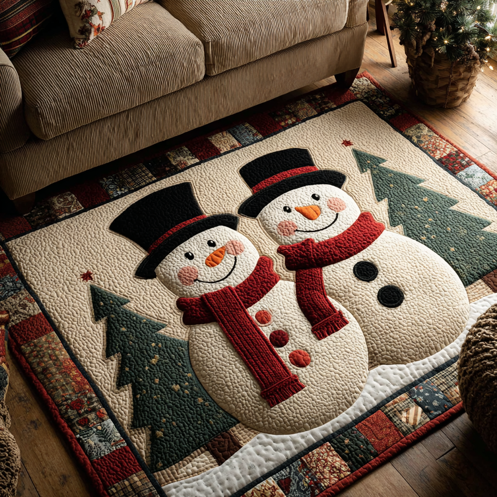 Snowman Joy Area Rug - Non-Slip Washable 3D Print Rug for Living Room & BedroomTVC2108268
