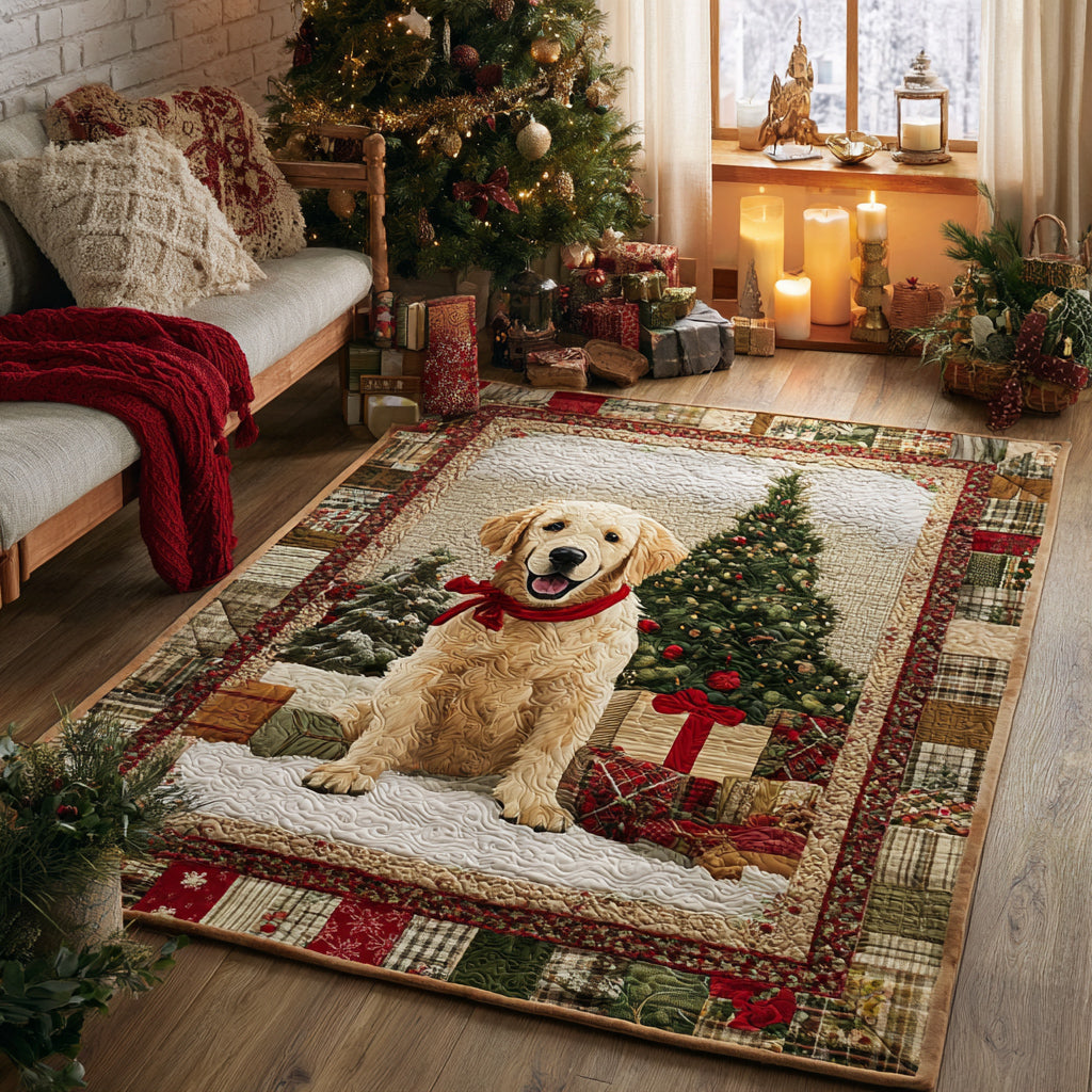 Snowy Golden Retriever Area Rug - Non-Slip Washable 3D Print Rug for Living Room & BedroomTVC2108268