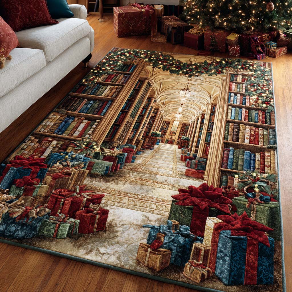Snowy Reading Area Rug - Non-Slip Washable 3D Print Rug for Living Room & BedroomTVC2108268