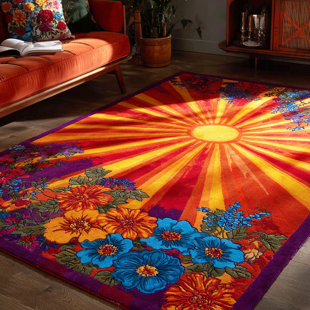 Soft Sunbeams Area Rug - Non-Slip Washable 3D Print Rug for Living Room & BedroomTVC2108250