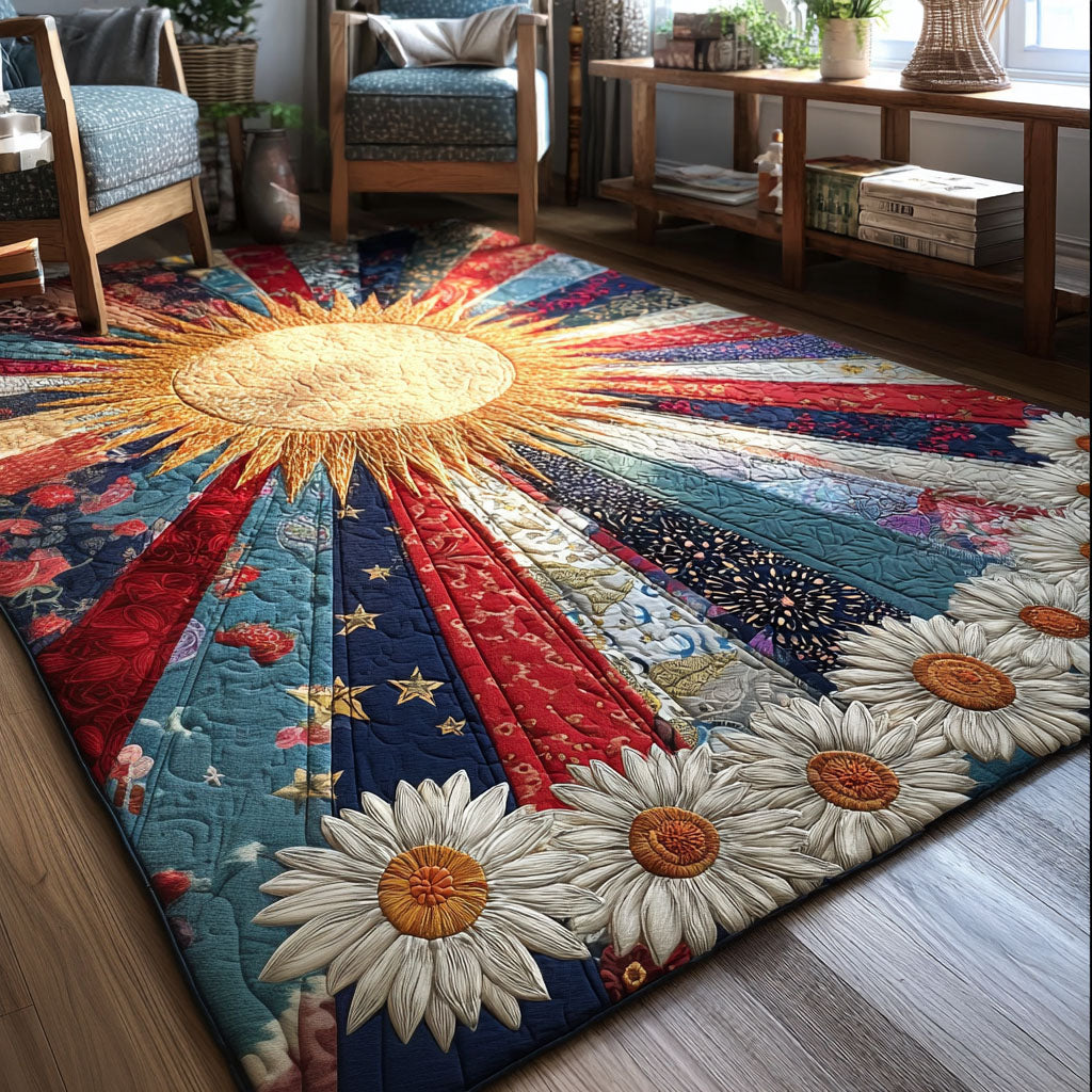 Solar Meadow Area Rug - Non-Slip Washable 3D Print Rug for Living Room & BedroomTVC2108268