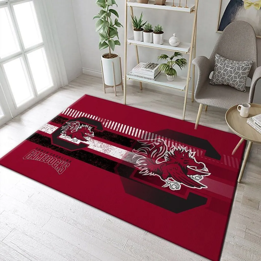 South Carolina Gamecocks Rug - Team Logo Carpet Black and Red