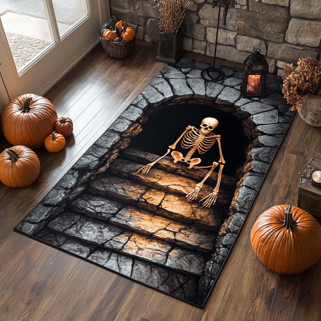 Spiral Tomb Area Rug - Non-Slip Washable 3D Print Rug for Living Room & BedroomTVC2108268