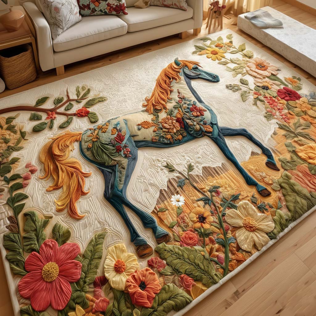 Spirit Horse Area Rug - Non-Slip Washable 3D Print Rug for Living Room & BedroomTVC2108228