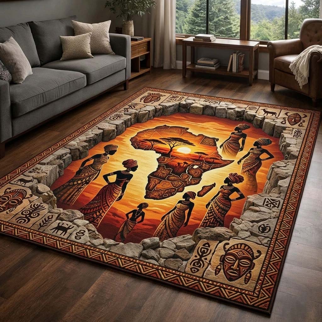Spirit Land Area Rug - Non-Slip Washable 3D Print Rug for Living Room & BedroomTVC2108393