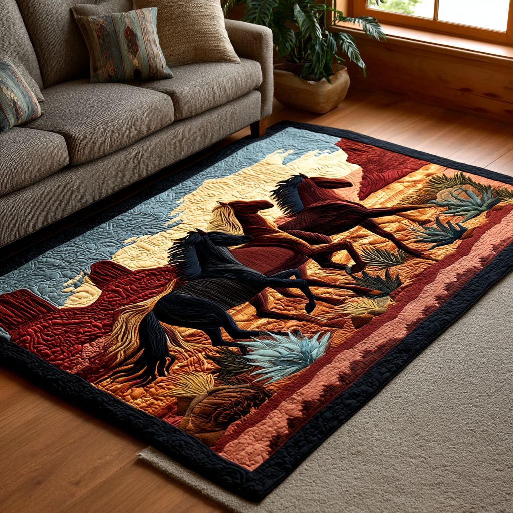 Spirit Run Area Rug - Non-Slip Washable 3D Print Rug for Living Room & BedroomTVC2108267