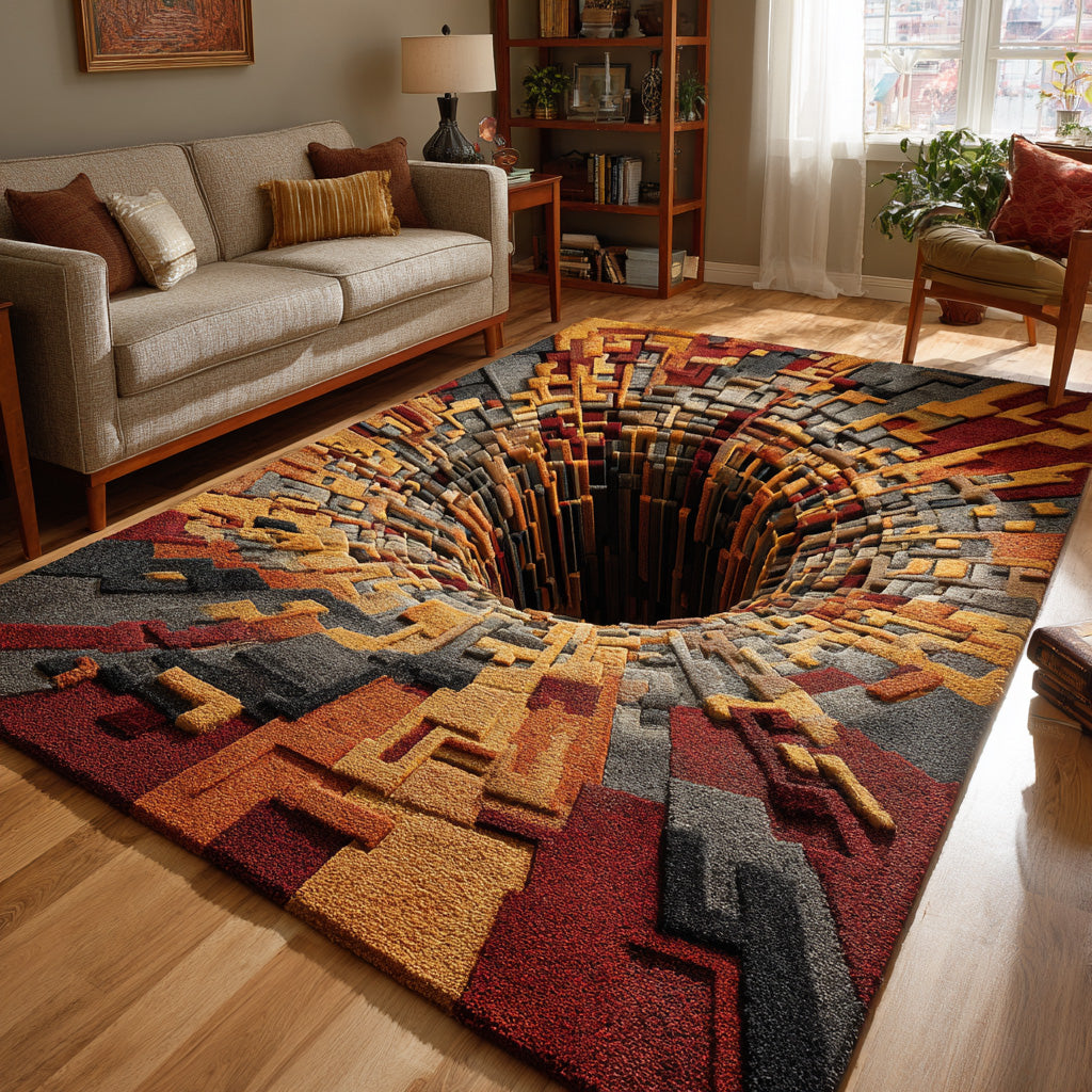 Spirit Starburst Area Rug - Non-Slip Washable 3D Print Rug for Living Room & BedroomTVC2108267