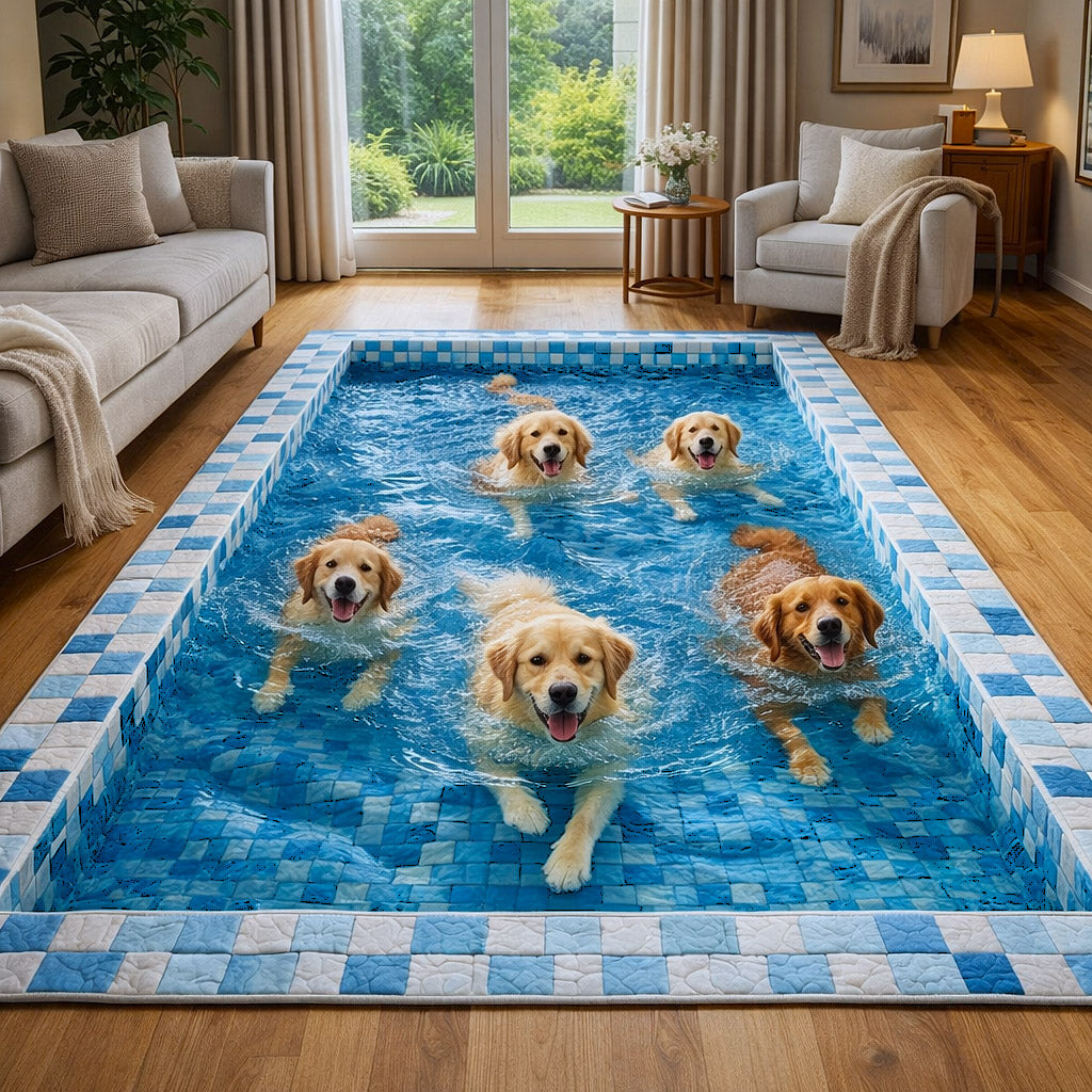 Splash Buddies Area Rug - Non-Slip Washable 3D Print Rug for Living Room & BedroomTVC2108228