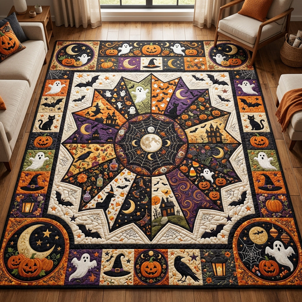 Spooky Harvest Halloween Area Rug - Non-Slip Washable 3D Print Rug for Living Room & BedroomTVC2108363
