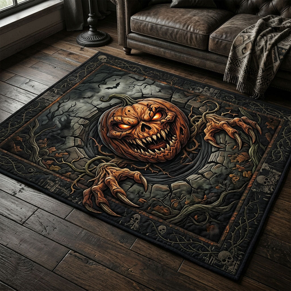 Spooky Pumpkin Halloween Area Rug - Non-Slip Washable 3D Print Rug for Living Room & BedroomTVC2108393