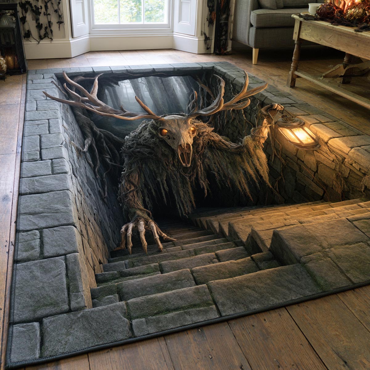 Stag Guardian Area Rug - Non-Slip Washable 3D Print Rug for Living Room & BedroomTVC2108266