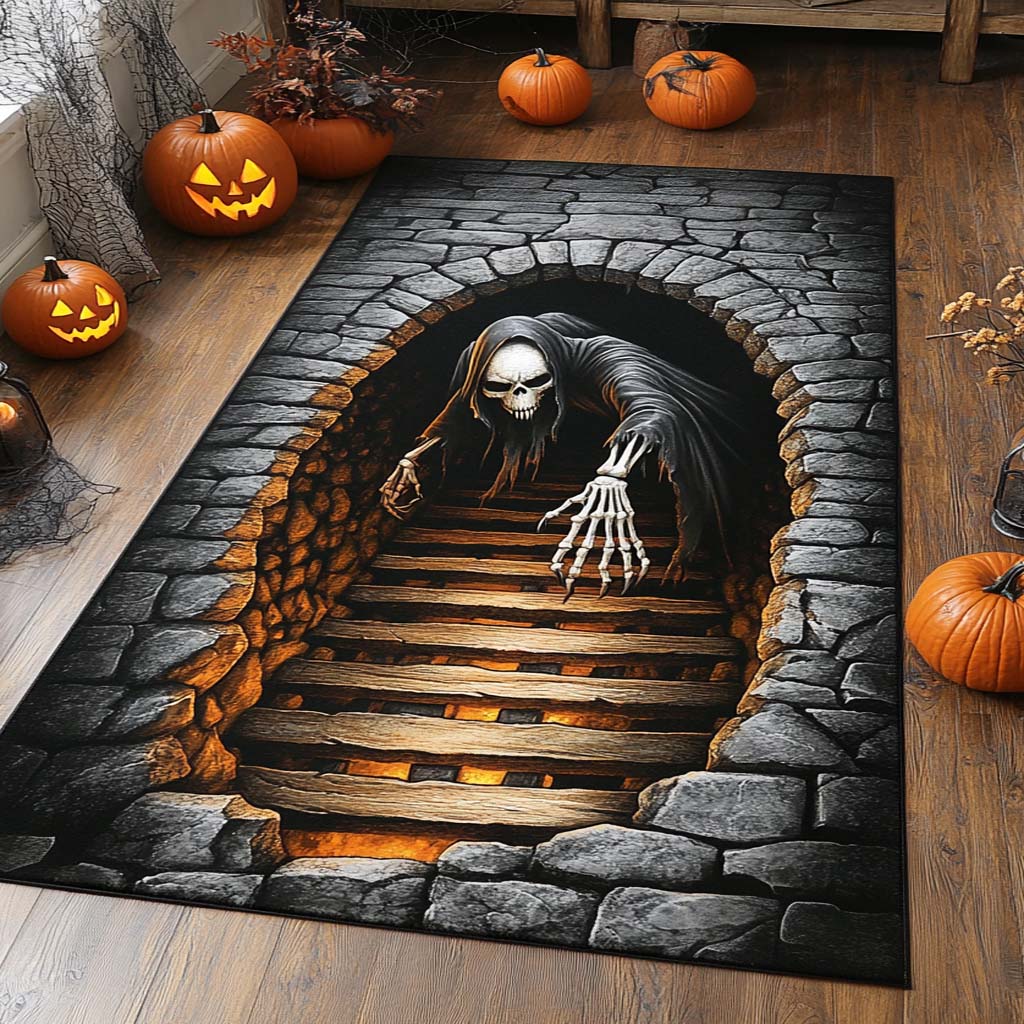 Stairway Reaper Area Rug - Non-Slip Washable 3D Print Rug for Living Room & BedroomTVC2108249