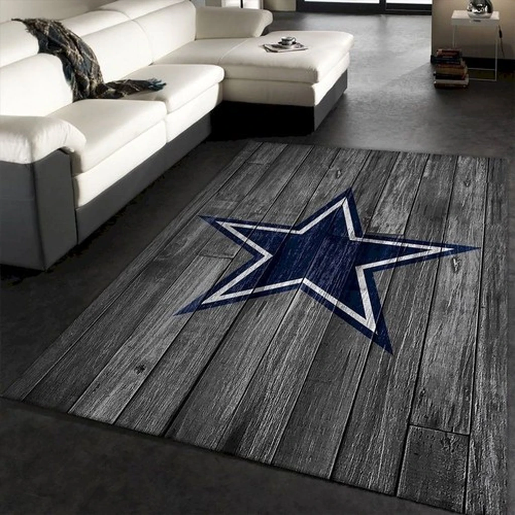 Star Pattern Rug for Stylish Modern Living Room Decor Blue and Gray
