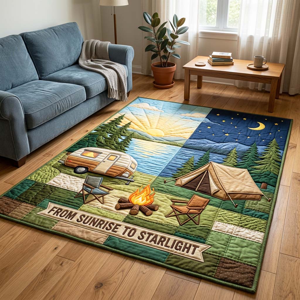 Starlight Camper Area Rug - Non-Slip Washable 3D Print Rug for Living Room & BedroomTVC2108393