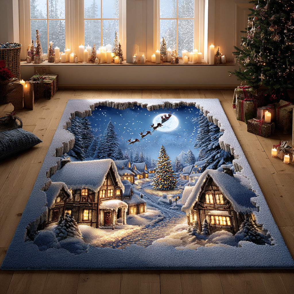 Starlit Wonderland Area Rug - Non-Slip Washable 3D Print Rug for Living Room & BedroomTVC2108266