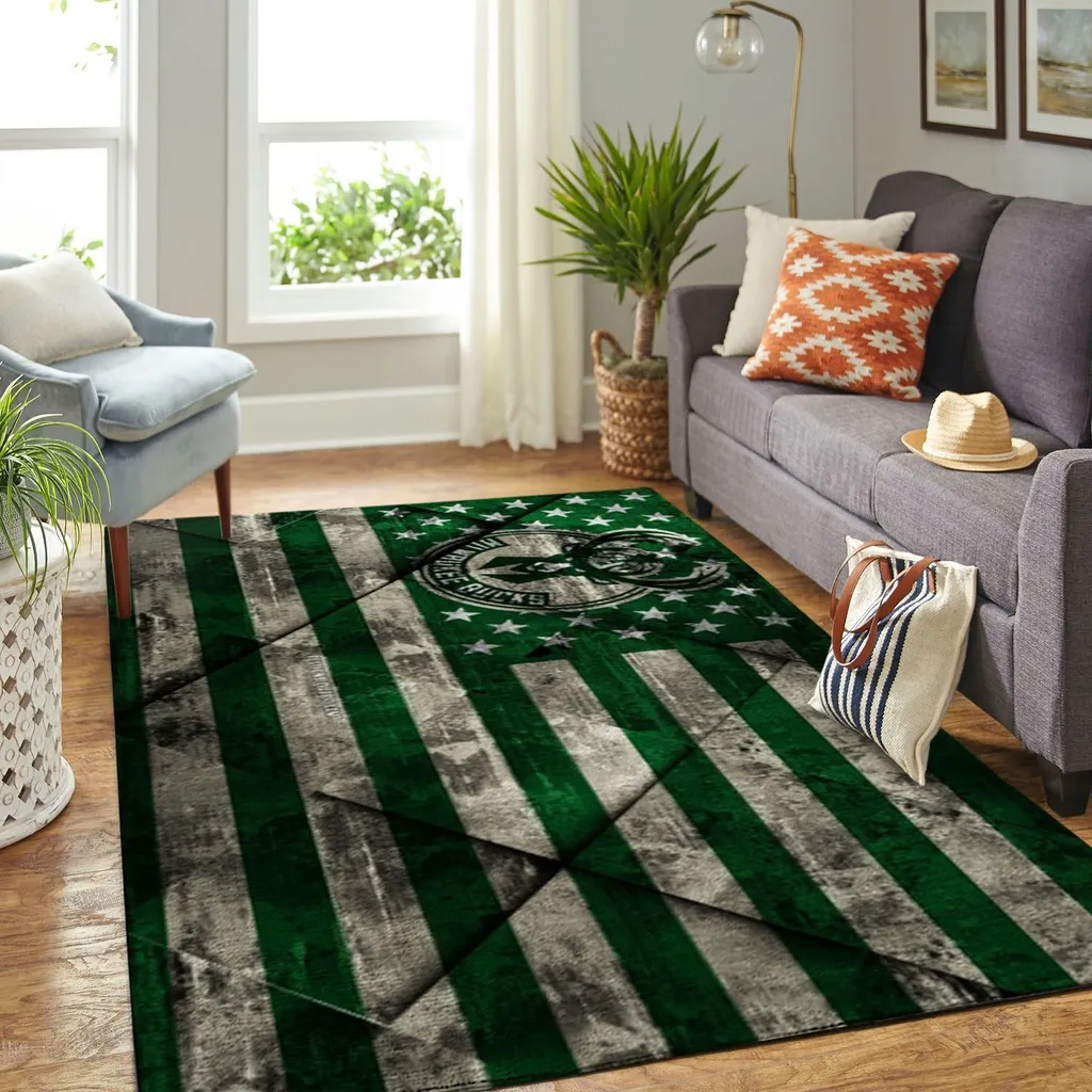 Striped Vintage Rug Distressed Design for Living Room Black and Gray