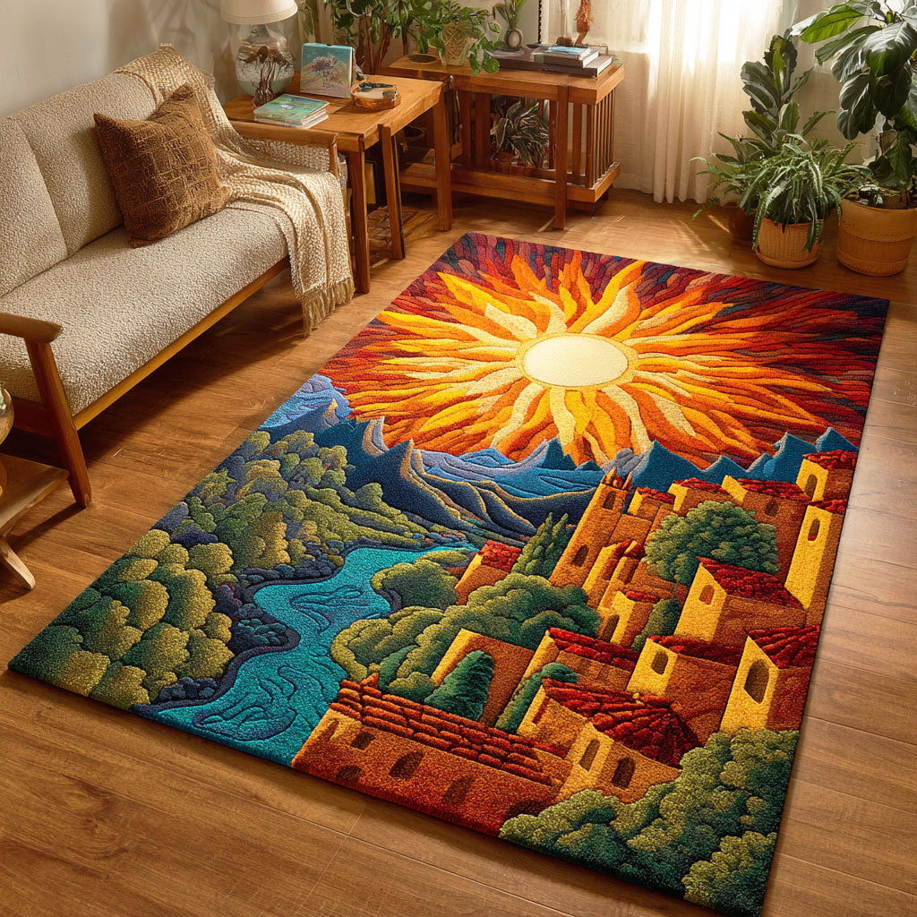 Sunlit Fields Area Rug - Non-Slip Washable 3D Print Rug for Living Room & BedroomTVC2108247