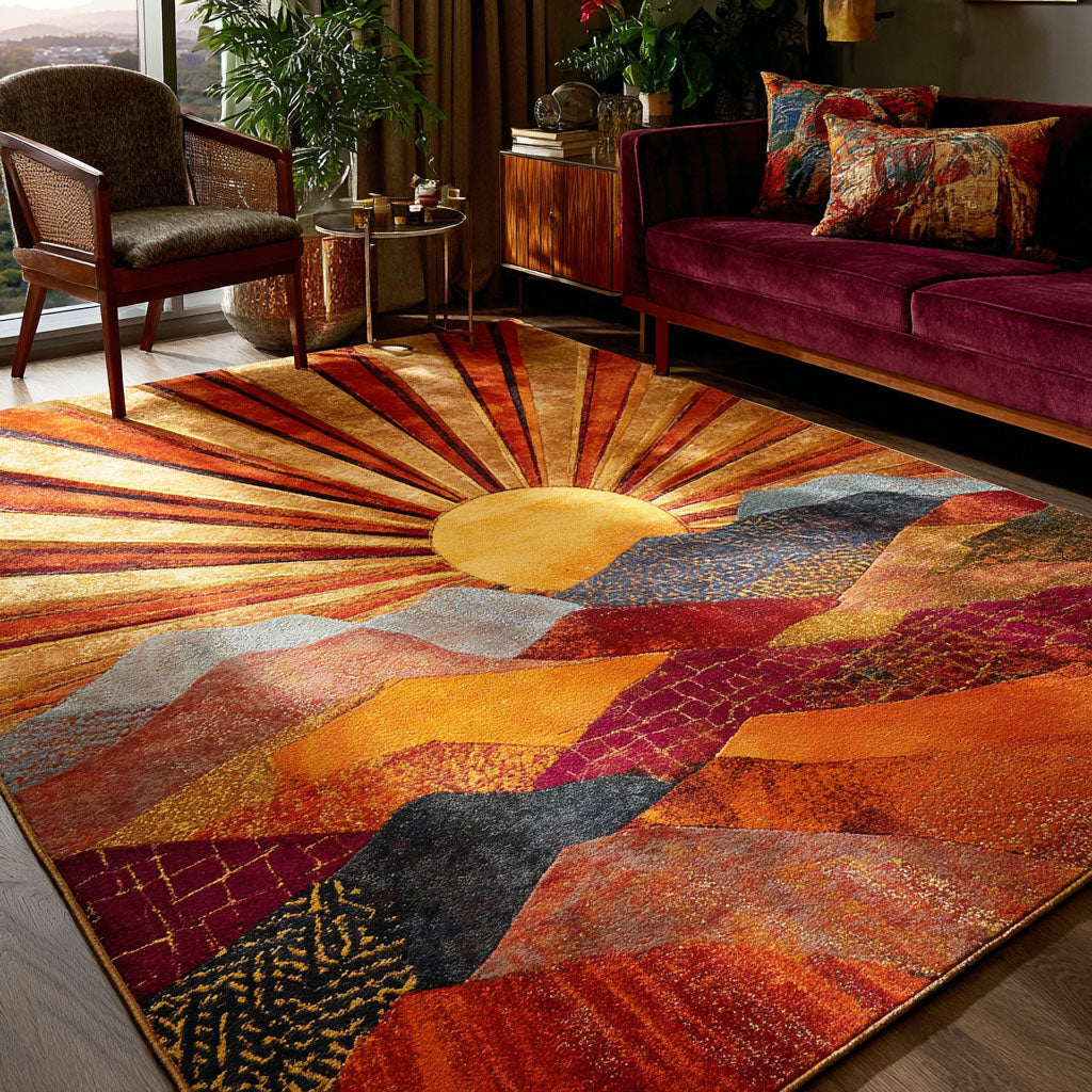 Sunny Rhythm Area Rug - Non-Slip Washable 3D Print Rug for Living Room & BedroomTVC2108264