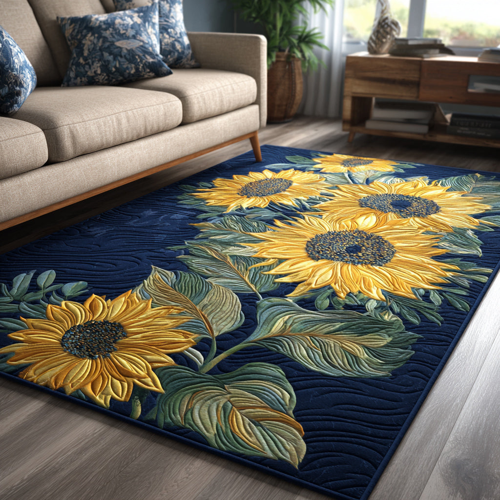 Sunrise Sunflower Area Rug - Non-Slip Washable 3D Print Rug for Living Room & BedroomTVC2108264