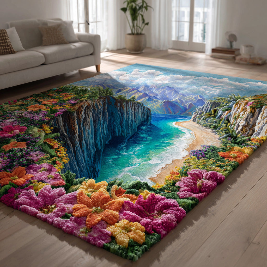 Sunset Flutter Area Rug - Non-Slip Washable 3D Print Rug for Living Room & BedroomTVC2108264