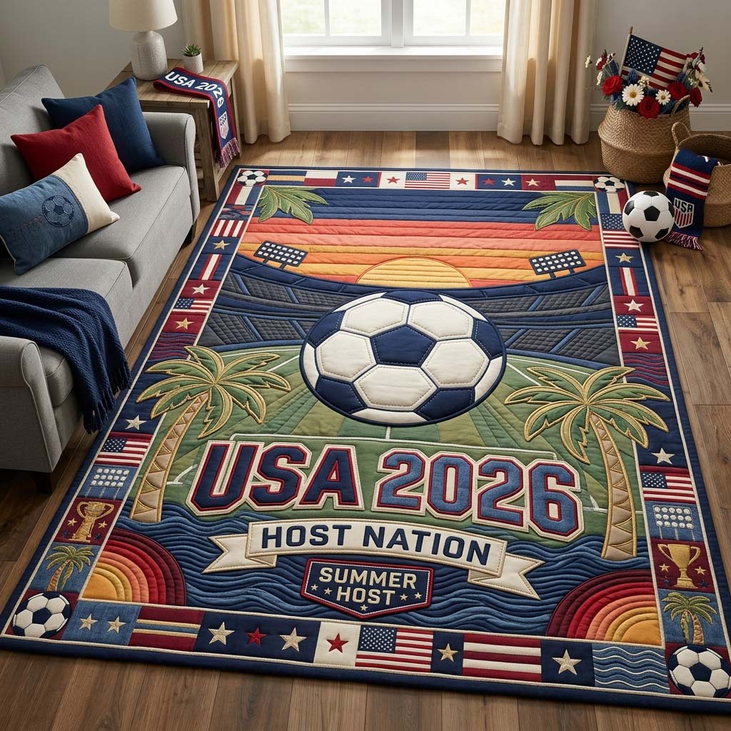 Sunset Stadium Area Rug - Non-Slip Washable 3D Print Rug for Living Room & BedroomTVC2108363
