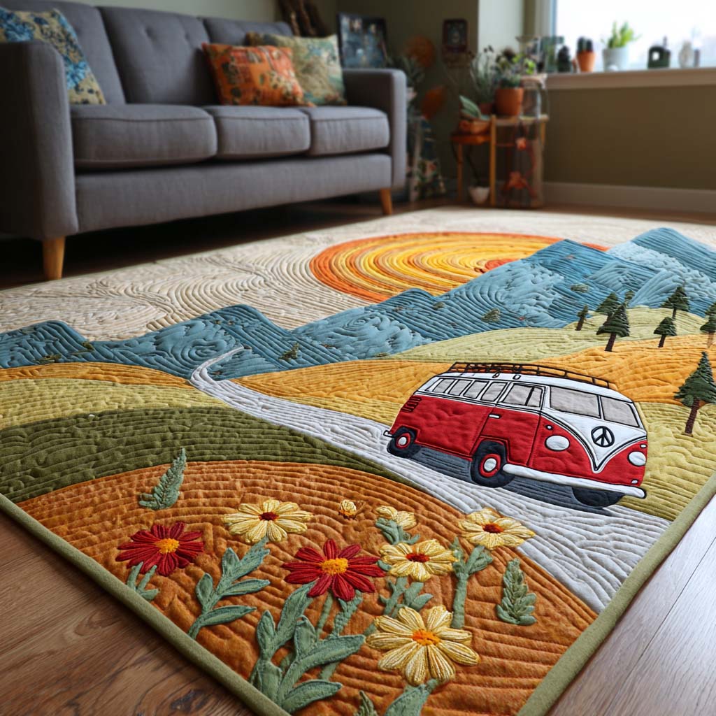 Sunset Trip Area Rug - Non-Slip Washable 3D Print Rug for Living Room & BedroomTVC2108246