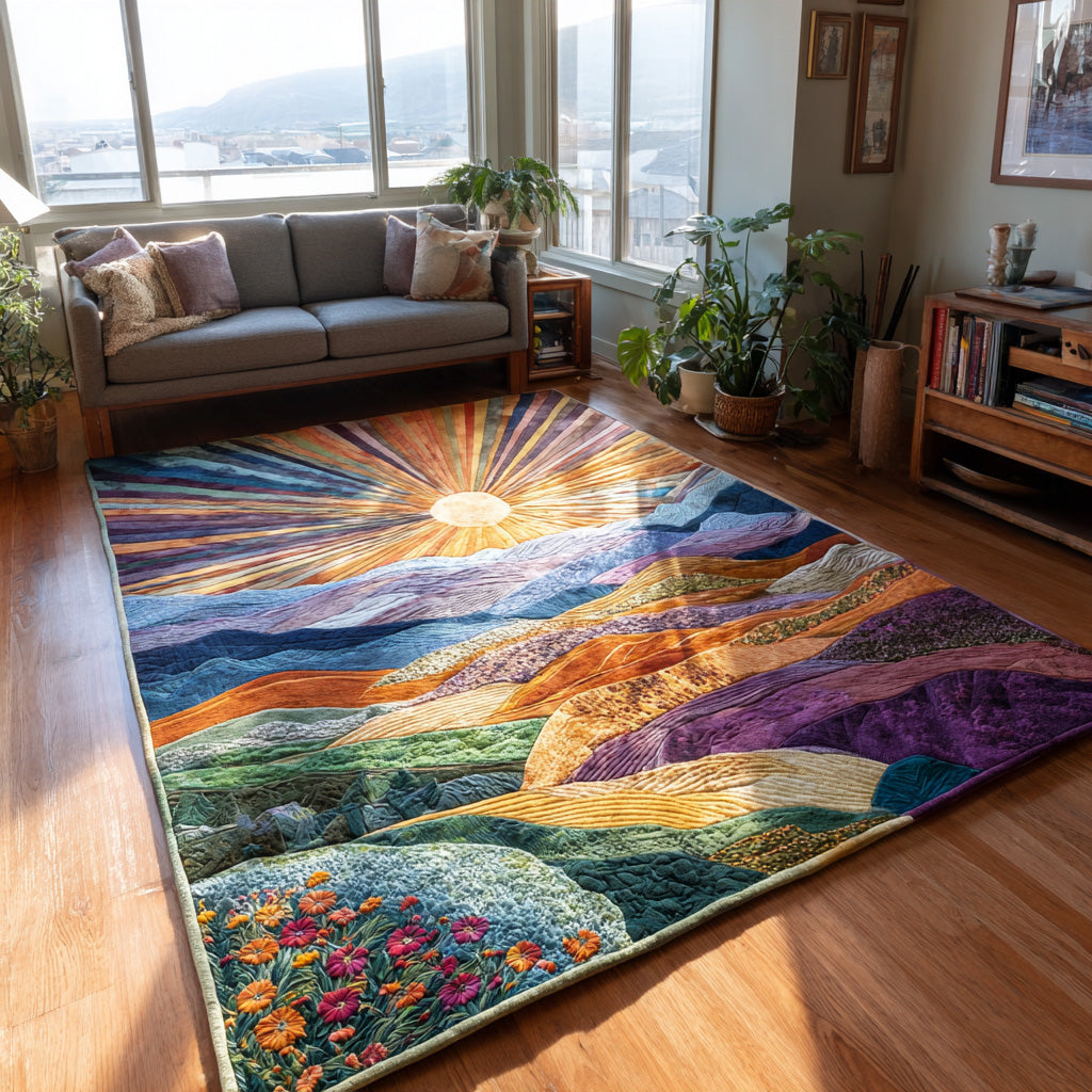 Sunshine Meadow Area Rug - Non-Slip Washable 3D Print Rug for Living Room & BedroomTVC2108245