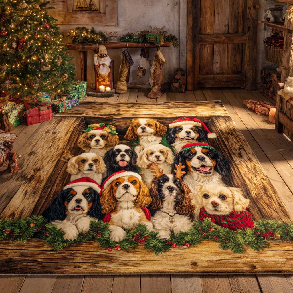 Surprise King Charles Area Rug - Non-Slip Washable 3D Print Rug for Living Room & BedroomTVC2108263