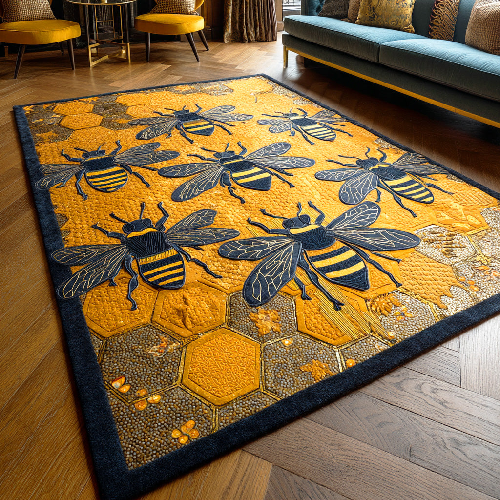 Sweet Honey Trail Area Rug - Non-Slip Washable 3D Print Rug for Living Room & BedroomTVC2108245