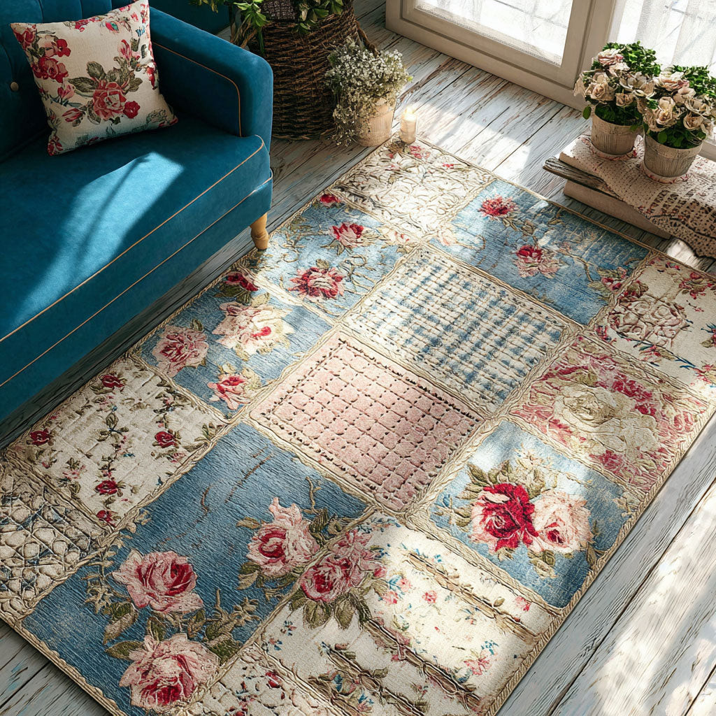 Sweetheart Meadow Area Rug - Non-Slip Washable 3D Print Rug for Living Room & BedroomTVC2108263