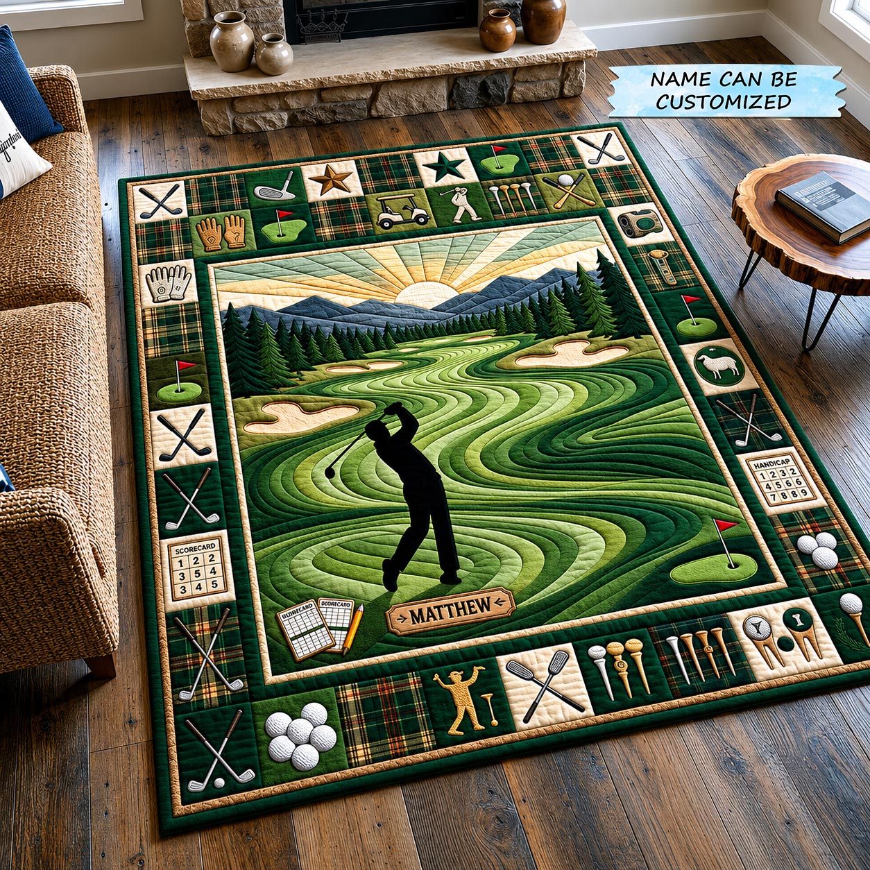 Swing Life Area Rug - Non-Slip Washable 3D Print Rug for Living Room & BedroomTVC2108228