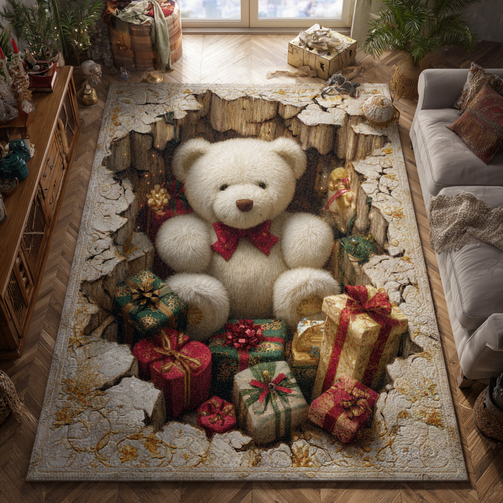 Teddy Den Area Rug - Non-Slip Washable 3D Print Rug for Living Room & BedroomTVC2108263