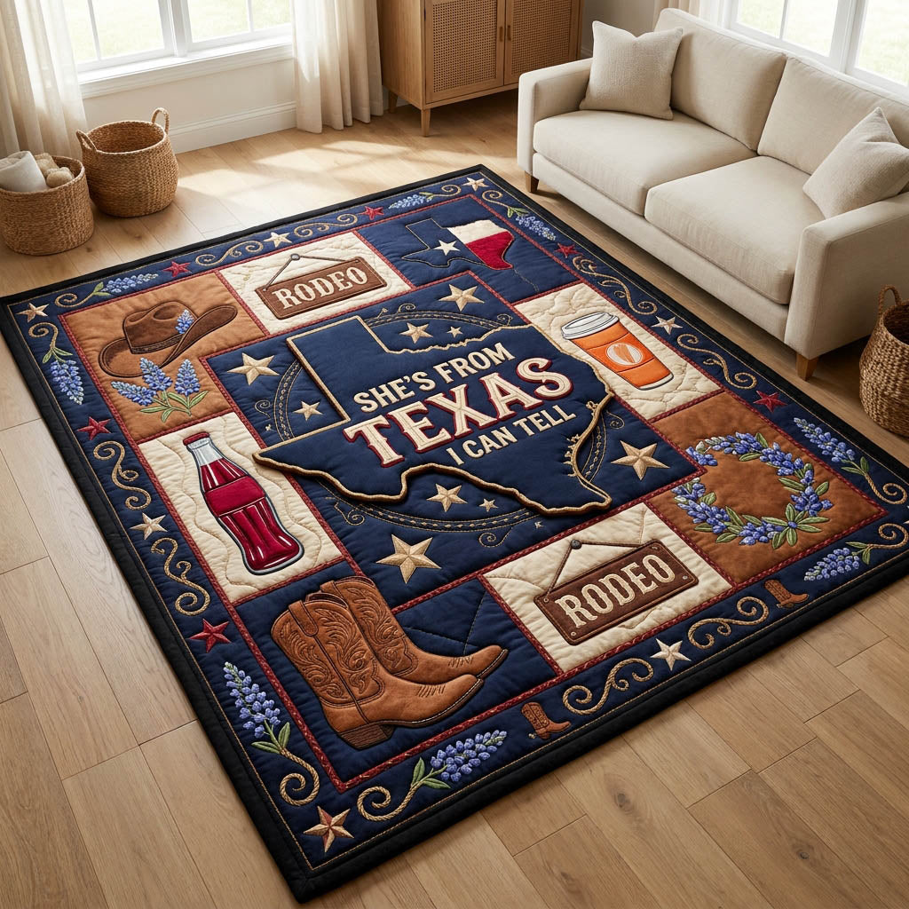 Texas Cowgirl Area Rug - Non-Slip Washable 3D Print Rug for Living Room & BedroomTVC2108221