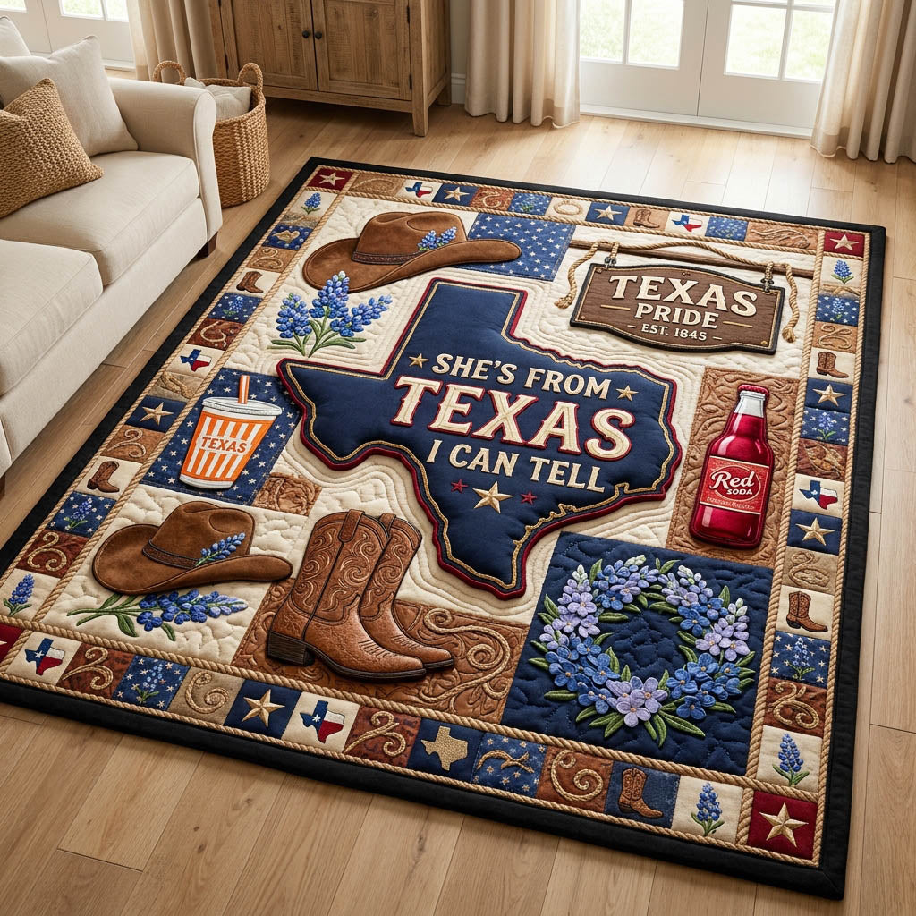 Texas Cowgirl Area Rug - Non-Slip Washable 3D Print Rug for Living Room & BedroomTVC2108363