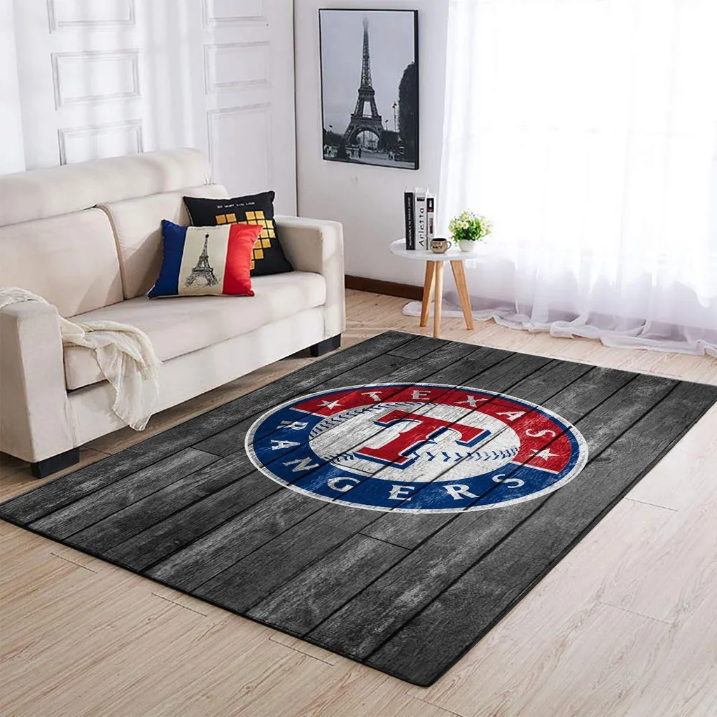Texas Rangers Rug - Perfect for Living Room Decor Red and Gray